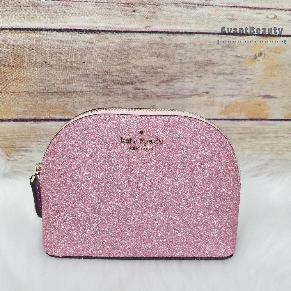 Kate Spade Small Lola Cosmetic Dome Rose PInk New - Picture 2 of 11